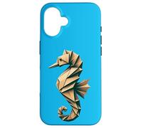 Origami Seahorse Design: Unique, Colorful Sea Life Art Case for iPhone 16