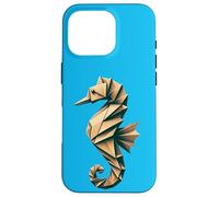 Origami Seahorse Design: Unique, Colorful Sea Life Art Case for iPhone 16 Pro