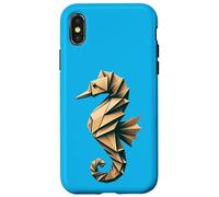 Origami Seahorse Design: Unique, Colorful Sea Life Art Case for iPhone X/XS