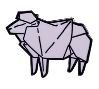 Origami Sheep Lamb Ewe 1.1" Enamel Pin Badge