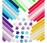 Origami Star Paper Strips Double-Sided Star Paper 16 Colors DIY Star Origami Hand Art Crafts 2700 Sheets