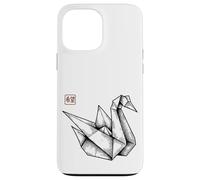 Origami Swan Hope Kanji Stamp Case for iPhone 13 Pro Max