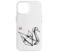 Origami Swan Hope Kanji Stamp Case for iPhone 14
