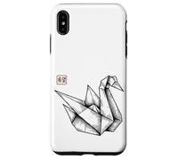 Origami Swan Hope Kanji Stamp Case for iPhone XS Max