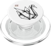 Origami Swan Hope Kanji Stamp PopSockets PopGrip for MagSafe