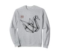 Origami Swan Hope Kanji Stamp Sweatshirt