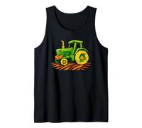 Origami Tractor Geometric Farm Art Paper Folding Art Tank Top