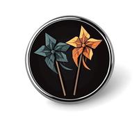 Origami Windmill Brooch Pins Lapel Pins for Men Women Badge Button Cover Decorative Jewelry Charms for Hats Bags Backpacks Suits Shirts Scarves Clothing Accessories Banquet Wedding Gift