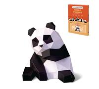 ORIGAMIPLANET 3D Panda Fanfan Origami Paper Craft Kit, Fun DIY Pre-Cut 3D Paper Art Model for Teens & Adults, Easy Handmade Animal Figurine Sculpture Gift Set for Bookshelf Decoration