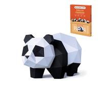 ORIGAMIPLANET 3D Panda Hanhan Origami Paper Craft Kit with White Glue, Fun DIY Pre-Cut 3D Paper Art Model for Teens & Adults, Easy Handmade Animal Figurine Sculpture Gift Set for Bookshelf Decoration