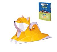 ORIGAMIPLANET Shiba Inu 3D Origami Paper Craft Kit, Easy DIY Pre-Cut Puppies Paper Sculpture Model for Adults, Cute Animal Handmade Home Decor Papercraft Gift Set for Beginners