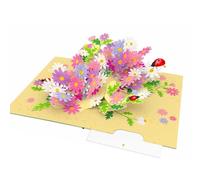 Origamo Pop-Up Greeting Card Wildflowers - Handmade Fold-Out 3D Eco-Friendly, Vibrant Design, Mother's Day, Memorable Gift, Easy Posting, Birthdays, Keepsake, Personal Insert