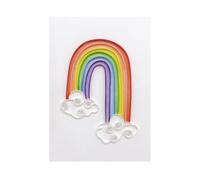 Origamo Rainbow Mini Quilled Handmade Greeting Card For Any Occasion - Miniature Range Colourful, Blank Inside, Get Well Soon, Keepsake, Pride, Good Luck, Bright, Quilling, Paper Art