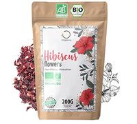 ORIGEENS HIBISCUS TEA Organic 200g | Hibiscus Flower for Infusions, Iced Tea, Karkade | Dried Hibiscus Flowers, Draining Detox Treatment