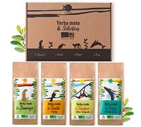 ORIGEENS Organic Yerba Mate Set x4 | Organic Yerba Mate Tea 4x80gr | Mate Set, Gift Idea