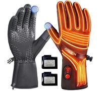 Origem Heated Gloves for Men Women, Thermal Waterproof, Rechargeable with 7.4V 6000mAh Battery, Touchscreen, Anti-Slip, Reflective Lightweight Inner for Skiing, Cycling, Running