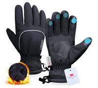 Origem Thermal Winter Gloves Men Women- Waterproof Cycling Gloves 3M Thinsulate & Polar Fleece, Reflective Touchscreen Gloves for Cold Weather Ski Snow, Running, Biking, Hiking, Driving, Walking