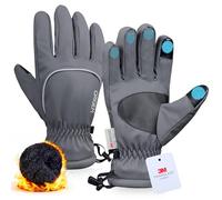 Origem Thermal Winter Gloves Men Women- Waterproof Cycling Gloves 3M Thinsulate & Polar Fleece, Reflective Touchscreen Gloves for Cold Weather Ski Snow, Running, Biking, Hiking, Driving, Walking