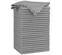 Orighty Cleaning Cloths 12x12 inch, Pack of 24, Highly Absorbent Microfiber Cleaning Supplies, Lint Free Cloths for Multiple-use, Powerful Cleaning Rags for House, Kitchen, Car Care (Grey)