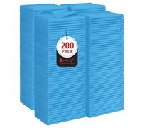 Orighty Cleaning Cloths, Shop Towels 200 Pack, Shop Rags Reusable, Microfiber Cleaning Rags Bulk for Cars, Multi-Purpose Lint Free Towels for Automotive, Mechanic, Kitchen, 29.2 x 29.2cm, Blue