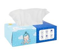 Orighty Disposable Face Towel, Biodegradable Clean Facial Towels, Super Soft Makeup Remover Wipes, Absorbent Facial Wash Cloth for Makeup Removing, Facial Cleansing, Nursing, Outdoor, 100 ct, 1 Pack