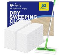 Orighty Dry Sweeping Cloths, Mop Pads Refills Compatible with Swiffer Sweeper, 52 Count Disposable Duster Refills for Floor Mopping and Cleaning