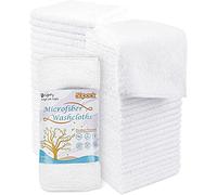 Orighty Microfibre Washcloths Towels Set 50 Pack, Highly Absorbent and Soft Feel Face Cloths, Multi-Purpose Wash Cloths for Bathroom, Hotel, Spa, and Gym, 12x12 Inch