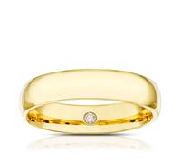 Origin 18ct Yellow Gold Hidden Diamond & 5mm Heavyweight Ring