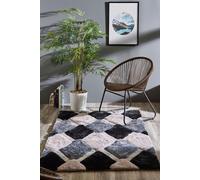 Origin '3D GEO Shaggy' Rug in Grey | Size: 80 cm x 150 cm Origin Grey 80 cm x 150 cm