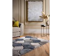 Origin 3D Scallop Navy in Blue | Size: 120 cm x 170 cm Origin Blue 120 cm x 170 cm