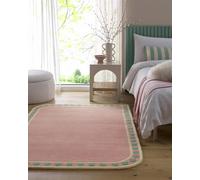 Origin Borderline Pink Wool Rug - 160x230cm