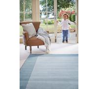 Origin 'Borders' Rug in Duck Egg Blue | Size: 67 cm x 200 cm Origin Duck Egg Blue 67 cm x 200 cm