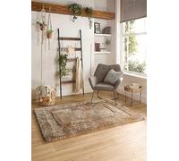 Origin Frame Border Shaggy Rug Latte