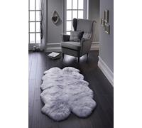 Origin Genuine Sheepskin Quad Rug in Grey | Size: 105 cm x 160 cm Origin Grey 105 cm x 160 cm
