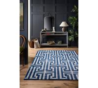 Origin Greek Key Navy/Grey in Navy | Size: 200 cm x 290 cm Origin Navy 200 cm x 290 cm