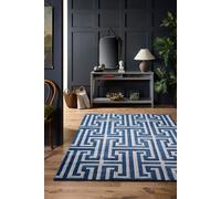 Origin Greek Key Navy/Grey in Navy | Size: 80 cm x 150 cm Origin Navy 80 cm x 150 cm