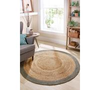 Origin Jute Border Sage Green in Light Green | Size: 150 cm diameter Origin Light Green 150 cm diameter