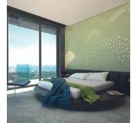Origin Murals Abstract Fields - Green - Medium - W300cm x H240cm