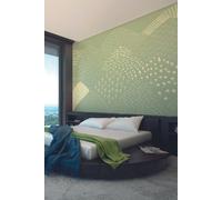 Origin Murals Abstract Fields Wall Mural in Green | Size: W350 cm x H280 cm Origin Murals Green W350 cm x H280 cm