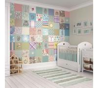 Origin Murals Alice In Wonderland Patchwork - Multi - Large - W350cm x H280cm