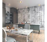Origin Murals Alice In Wonderland Vintage Wood - White - Medium - W300cm x H240cm