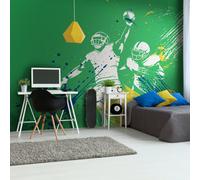 Origin Murals American Footballers Paint Splash Green Paste The Wall Mural 350Cm Wide X 280M High