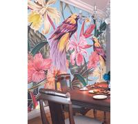Origin Murals Birds & Flowers Wall Mural | Size: W350 cm x H280 cm Origin Murals Multicolor W350 cm x H280 cm