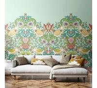 Origin Murals Birds, Fruit and Foliage - Duck Egg - Large - W350cm x H280cm