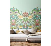 Origin Murals Birds, Fruit & Foliage Wall Mural in Green | Size: W350 cm x H280 cm Origin Murals Green W350 cm x H280 cm