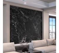 Origin Murals Black Marble Matt Smooth Paste The Wall Mural 350Cm Wide X 280Cm High