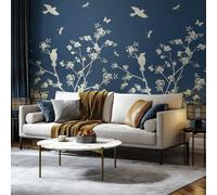 Origin Murals Blossom Trail Navy Wall Mural