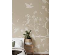 Origin Murals Blossom Trail Wall Mural in Beige | Size: W350 cm x H280 cm Origin Murals Beige W350 cm x H280 cm