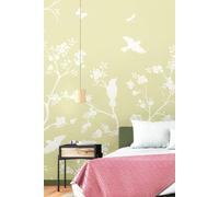 Origin Murals Blossom Trail Wall Mural in White | Size: W350 cm x H280 cm Origin Murals White W350 cm x H280 cm
