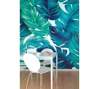 Origin Murals Bold Tropical Leaves Wall Mural in Green | Size: W300 cm x H240 cm Origin Murals Green W300 cm x H240 cm